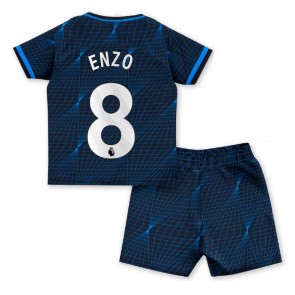 Chelsea Enzo Fernandez #8 Venkovní dres komplet pro Děti 2023-24 Krátkým Rukávem (+ Krátké kalhoty)
