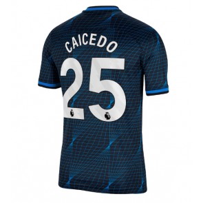 Chelsea Moises Caicedo #25 Venkovní Dres 2023-24 Krátkým Rukávem