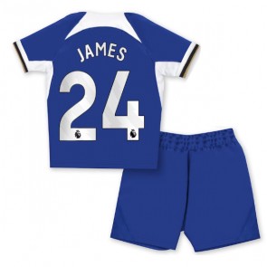 Chelsea Reece James #24 Domácí dres komplet pro Děti 2023-24 Krátkým Rukávem (+ Krátké kalhoty)