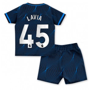 Chelsea Romeo Lavia #45 Venkovní dres komplet pro Děti 2023-24 Krátkým Rukávem (+ Krátké kalhoty)