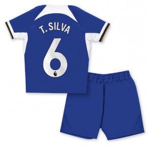 Chelsea Thiago Silva #6 Domácí dres komplet pro Děti 2023-24 Krátkým Rukávem (+ Krátké kalhoty)