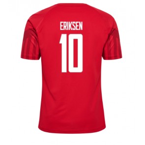 Dánsko Christian Eriksen #10 Domácí Dres MS 2022 Krátkým Rukávem