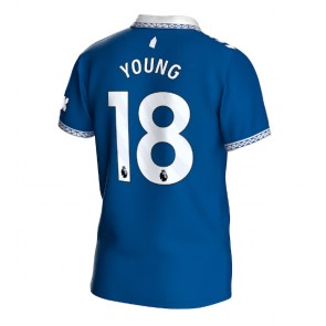 Everton Ashley Young #18 Domácí Dres 2023-24 Krátkým Rukávem