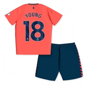 Everton Ashley Young #18 Venkovní dres komplet pro Děti 2023-24 Krátkým Rukávem (+ Krátké kalhoty)