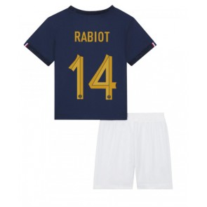 Francie Adrien Rabiot #14 Domácí dres komplet pro Děti MS 2022 Krátkým Rukávem (+ Krátké kalhoty)