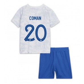 Francie Kingsley Coman #20 Venkovní dres komplet pro Děti MS 2022 Krátkým Rukávem (+ Krátké kalhoty)