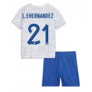 Francie Lucas Hernandez #21 Venkovní dres komplet pro Děti MS 2022 Krátkým Rukávem (+ Krátké kalhoty)
