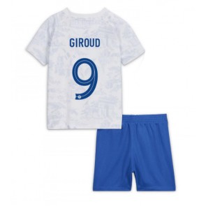 Francie Olivier Giroud #9 Venkovní dres komplet pro Děti MS 2022 Krátkým Rukávem (+ Krátké kalhoty)