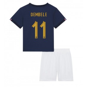 Francie Ousmane Dembele #11 Domácí dres komplet pro Děti MS 2022 Krátkým Rukávem (+ Krátké kalhoty)
