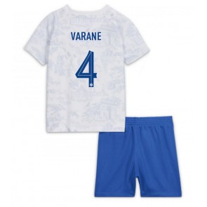 Francie Raphael Varane #4 Venkovní dres komplet pro Děti MS 2022 Krátkým Rukávem (+ Krátké kalhoty)