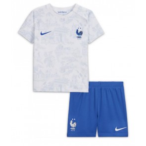 Francie Venkovní dres komplet pro Děti MS 2022 Krátkým Rukávem (+ Krátké kalhoty)
