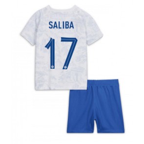Francie William Saliba #17 Venkovní dres komplet pro Děti MS 2022 Krátkým Rukávem (+ Krátké kalhoty)