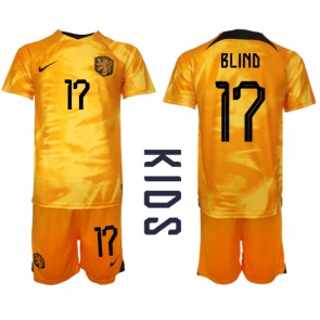 Holandsko Daley Blind #17 Domácí dres komplet pro Děti MS 2022 Krátkým Rukávem (+ Krátké kalhoty)