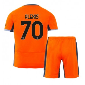 Inter Milan Alexis Sanchez #70 Alternativní dres komplet pro Děti 2023-24 Krátkým Rukávem (+ Krátké kalhoty)