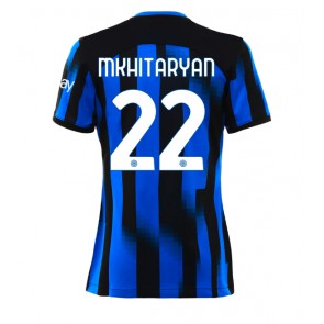 Inter Milan Henrikh Mkhitaryan #22 Domácí Dres pro Dámy 2023-24 Krátkým Rukávem