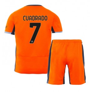 Inter Milan Juan Cuadrado #7 Alternativní dres komplet pro Děti 2023-24 Krátkým Rukávem (+ Krátké kalhoty)