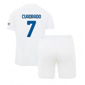 Inter Milan Juan Cuadrado #7 Venkovní dres komplet pro Děti 2023-24 Krátkým Rukávem (+ Krátké kalhoty)