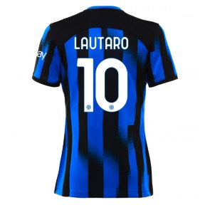 Inter Milan Lautaro Martinez #10 Domácí Dres pro Dámy 2023-24 Krátkým Rukávem