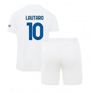 Inter Milan Lautaro Martinez #10 Venkovní dres komplet pro Děti 2023-24 Krátkým Rukávem (+ Krátké kalhoty)
