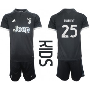 Juventus Adrien Rabiot #25 Alternativní dres komplet pro Děti 2023-24 Krátkým Rukávem (+ Krátké kalhoty)