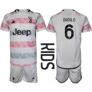 Juventus Danilo Luiz #6 Venkovní dres komplet pro Děti 2023-24 Krátkým Rukávem (+ Krátké kalhoty)