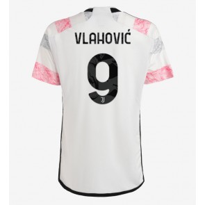 Juventus Dusan Vlahovic #9 Venkovní Dres 2023-24 Krátkým Rukávem