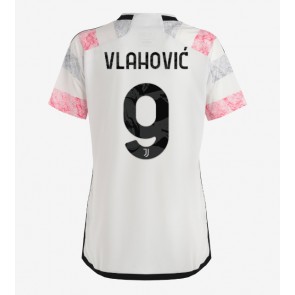 Juventus Dusan Vlahovic #9 Venkovní Dres pro Dámy 2023-24 Krátkým Rukávem