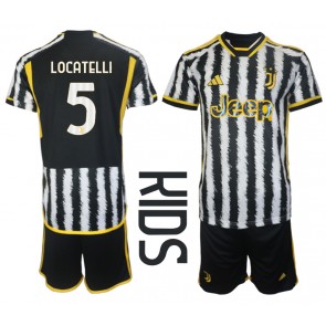 Juventus Manuel Locatelli #5 Domácí dres komplet pro Děti 2023-24 Krátkým Rukávem (+ Krátké kalhoty)