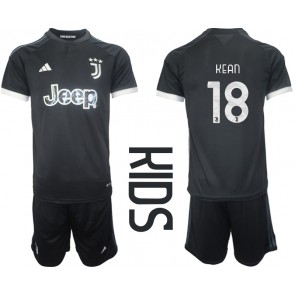 Juventus Moise Kean #18 Alternativní dres komplet pro Děti 2023-24 Krátkým Rukávem (+ Krátké kalhoty)