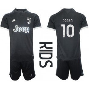 Juventus Paul Pogba #10 Alternativní dres komplet pro Děti 2023-24 Krátkým Rukávem (+ Krátké kalhoty)