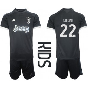 Juventus Timothy Weah #22 Alternativní dres komplet pro Děti 2023-24 Krátkým Rukávem (+ Krátké kalhoty)