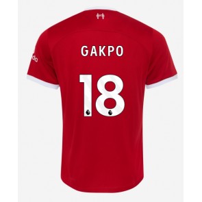 Liverpool Cody Gakpo #18 Domácí Dres 2023-24 Krátkým Rukávem
