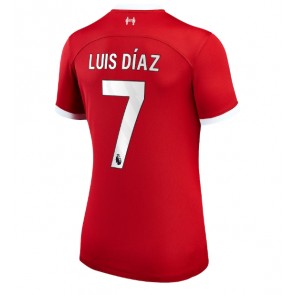 Liverpool Luis Diaz #7 Domácí Dres pro Dámy 2023-24 Krátkým Rukávem