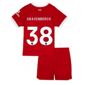 Liverpool Ryan Gravenberch #38 Domácí dres komplet pro Děti 2023-24 Krátkým Rukávem (+ Krátké kalhoty)