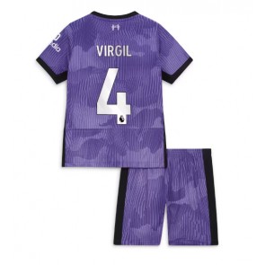 Liverpool Virgil van Dijk #4 Alternativní dres komplet pro Děti 2023-24 Krátkým Rukávem (+ Krátké kalhoty)