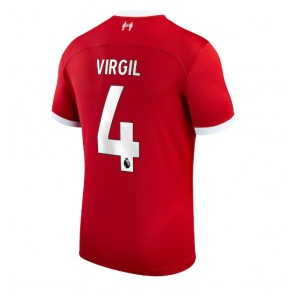 Liverpool Virgil van Dijk #4 Domácí Dres 2023-24 Krátkým Rukávem