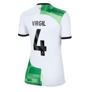 Liverpool Virgil van Dijk #4 Venkovní Dres pro Dámy 2023-24 Krátkým Rukávem