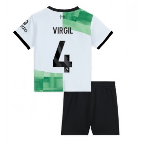 Liverpool Virgil van Dijk #4 Venkovní dres komplet pro Děti 2023-24 Krátkým Rukávem (+ Krátké kalhoty)