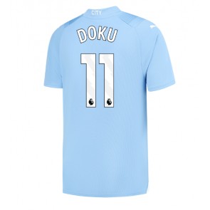 Manchester City Jeremy Doku #11 Domácí Dres 2023-24 Krátkým Rukávem