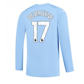 Manchester City Kevin De Bruyne #17 Domácí Dres 2023-24 Dlouhým Rukávem