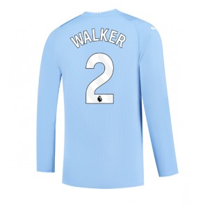Manchester City Kyle Walker #2 Domácí Dres 2023-24 Dlouhým Rukávem