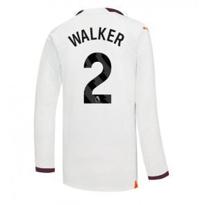 Manchester City Kyle Walker #2 Venkovní Dres 2023-24 Dlouhým Rukávem