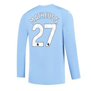 Manchester City Matheus Nunes #27 Domácí Dres 2023-24 Dlouhým Rukávem
