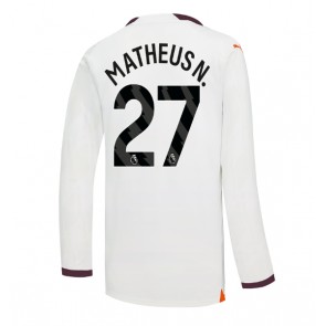 Manchester City Matheus Nunes #27 Venkovní Dres 2023-24 Dlouhým Rukávem