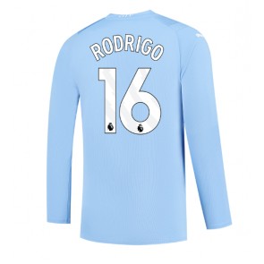 Manchester City Rodri Hernandez #16 Domácí Dres 2023-24 Dlouhým Rukávem