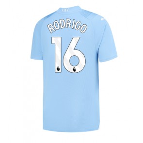 Manchester City Rodri Hernandez #16 Domácí Dres 2023-24 Krátkým Rukávem