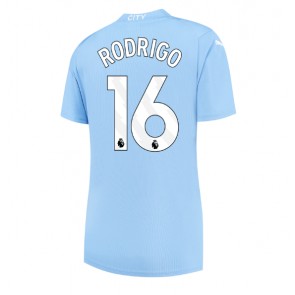 Manchester City Rodri Hernandez #16 Domácí Dres pro Dámy 2023-24 Krátkým Rukávem
