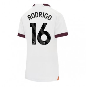 Manchester City Rodri Hernandez #16 Venkovní Dres pro Dámy 2023-24 Krátkým Rukávem