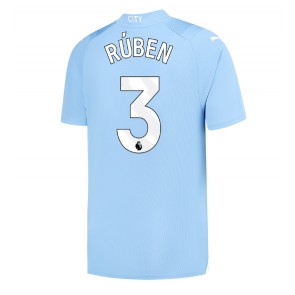 Manchester City Ruben Dias #3 Domácí Dres 2023-24 Krátkým Rukávem