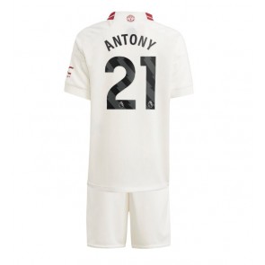 Manchester United Antony #21 Alternativní dres komplet pro Děti 2023-24 Krátkým Rukávem (+ Krátké kalhoty)